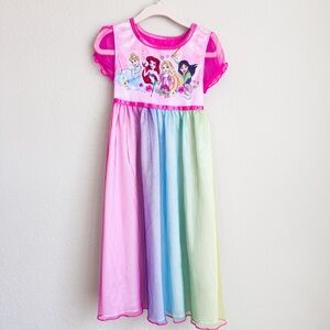 Disney Princess Nightgown Rainbow Tulle Dress 4T